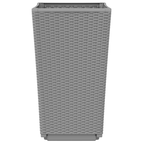 vidaXL Plantekasser 2 stk lysegrå 32,5x32,5x57 cm PP