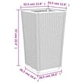 Miniatyrbillede 8 af 9: vidaXL plantekurve 4 stk. 32,5x32,5x57 cm PP sort