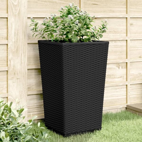 vidaXL plantekurve 4 stk. 32,5x32,5x57 cm PP sort