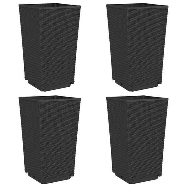vidaXL plantekurve 4 stk. 32,5x32,5x57 cm PP sort