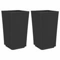 Miniatyrbillede 1 af 9: vidaXL plantekurve 2 stk. 32,5x32,5x57 cm PP sort
