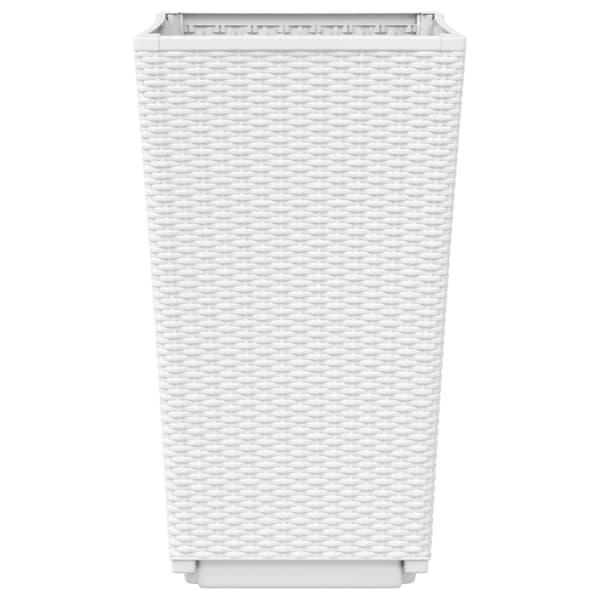 vidaXL Plantekasser 2 stk hvit 32,5x32,5x57 cm PP
