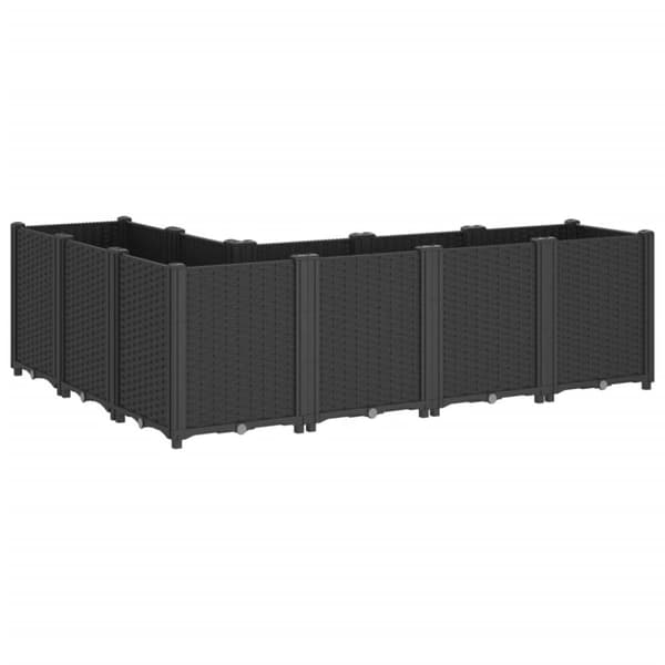 vidaXL plantekasse 160x120x53 cm PP sort