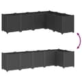 Miniatyrbillede 5 af 8: vidaXL plantekasse 160x120x53 cm PP sort
