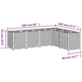 Miniatyrbillede 7 af 8: vidaXL plantekasse 160x120x53 cm PP sort
