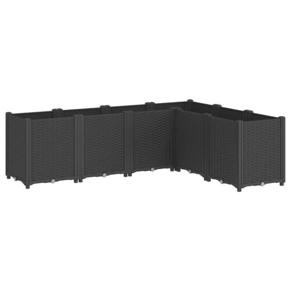vidaXL plantekasse 160x120x53 cm PP sort