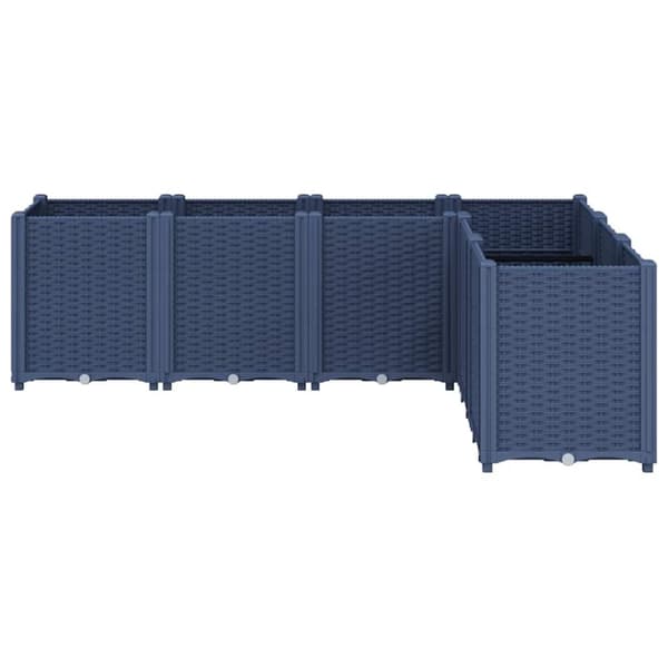 vidaXL plantekasse 160x120x53 cm PP grå