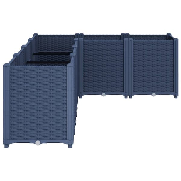 vidaXL plantekasse 160x120x53 cm PP grå