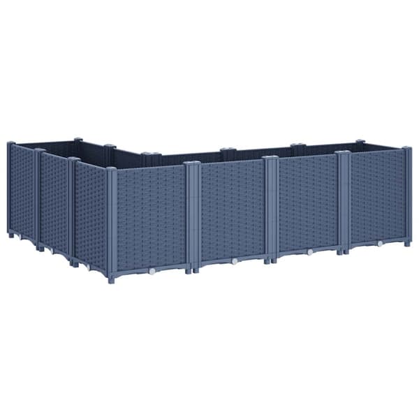 vidaXL plantekasse 160x120x53 cm PP grå