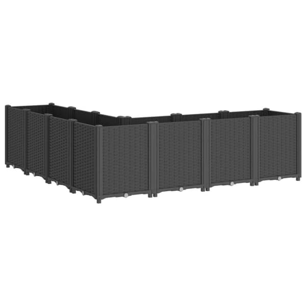 vidaXL Plantekasse svart 160x160x53 cm PP