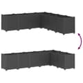 Miniatyrbilde 5 av 8: vidaXL Plantekasse svart 160x160x53 cm PP