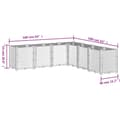 Miniatyrbilde 7 av 8: vidaXL Plantekasse svart 160x160x53 cm PP