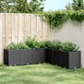 Miniatyrbilde 8 av 8: vidaXL Plantekasse svart 160x160x53 cm PP