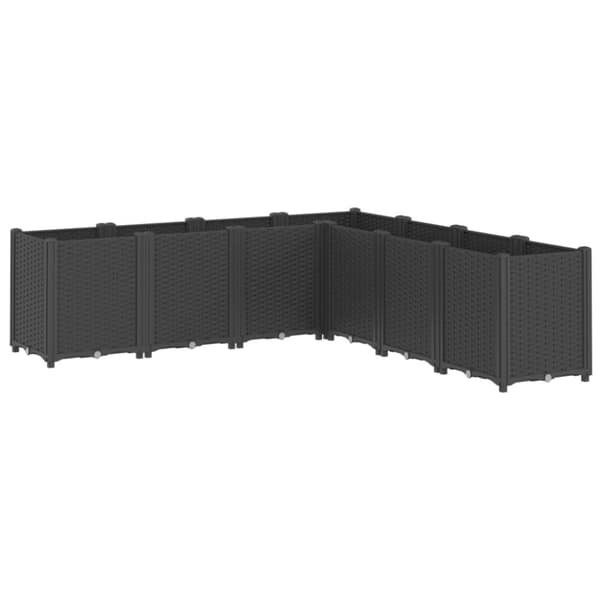 vidaXL Plantekasse svart 160x160x53 cm PP