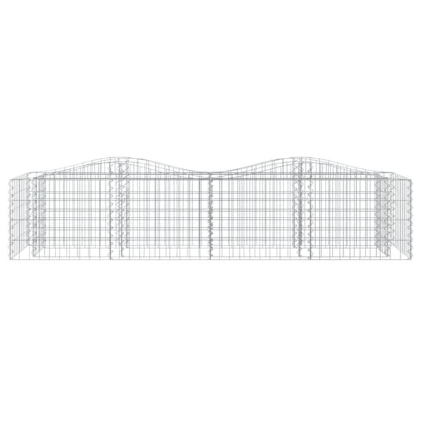 vidaXL Buet gabion høybed 200x50x50 cm galvanisert jern