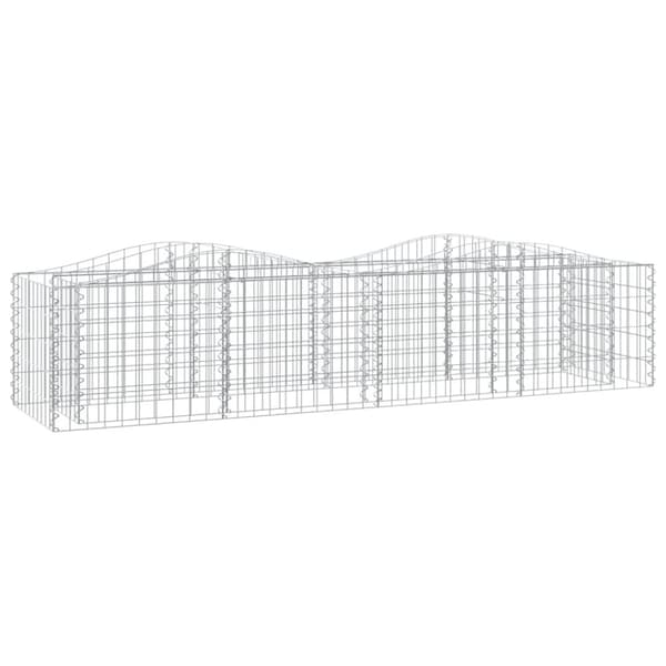 vidaXL buet gabion-højbed 200x50x50 cm galvaniseret jern