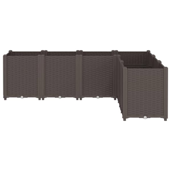 vidaXL Plantekasse brun 160x120x53 cm PP