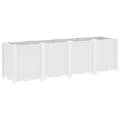 Miniatyrbilde 4 av 7: vidaXL Plantekasse hvit 160x40x53 cm PP