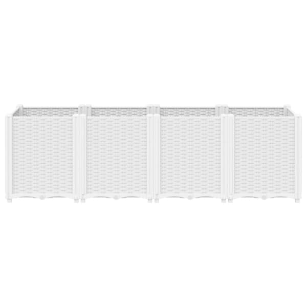 vidaXL Plantekasse hvit 160x40x53 cm PP