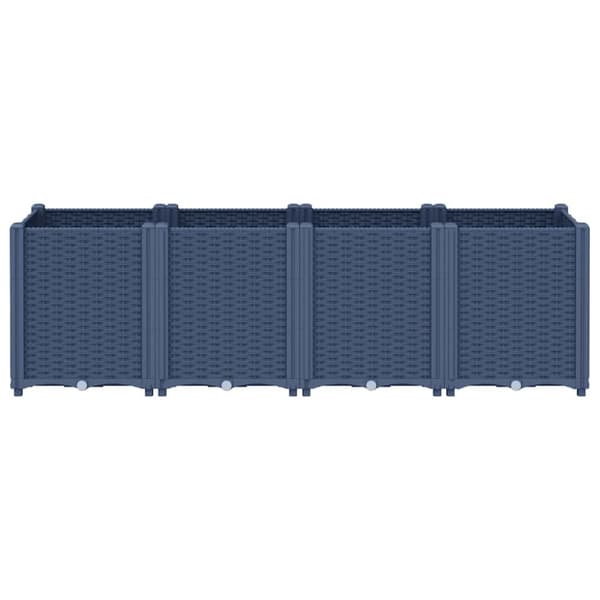 vidaXL Plantekasse blågrå 160x40x53 cm PP