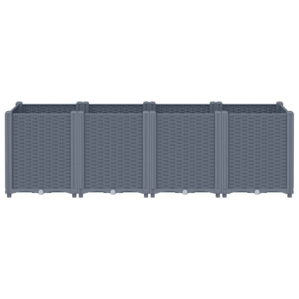 vidaXL plantekasse 160x40x53 cm PP grå