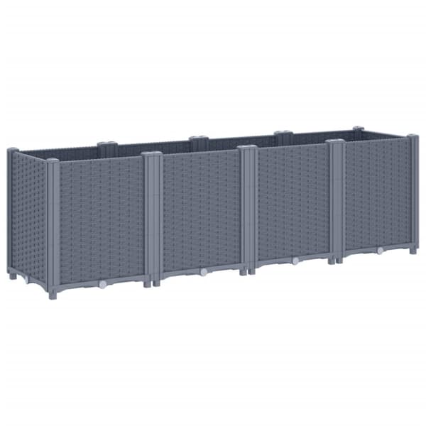 vidaXL plantekasse 160x40x53 cm PP grå