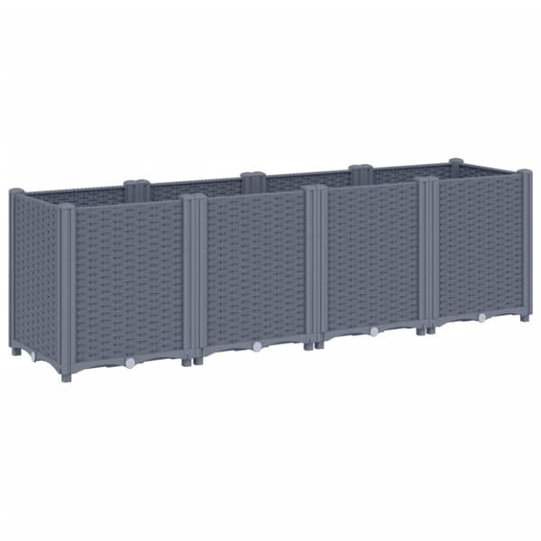 vidaXL plantekasse 160x40x53 cm PP grå