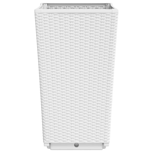 vidaXL Plantekasser 4 stk hvit 32,5x32,5x57 cm PP