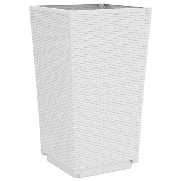 vidaXL Plantekasser 4 stk hvit 32,5x32,5x57 cm PP