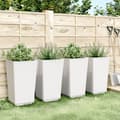 Miniatyrbilde 2 av 9: vidaXL Plantekasser 4 stk hvit 32,5x32,5x57 cm PP