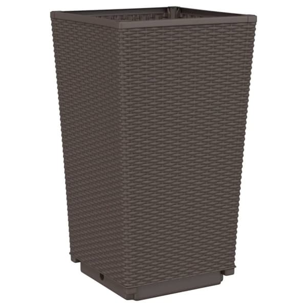 vidaXL plantekurve 4 stk. 32,5x32,5x57 cm PP brun