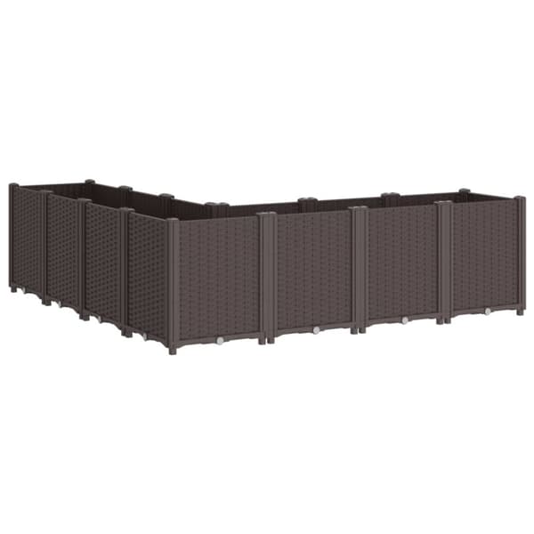 vidaXL Odlingslåda brun 160x160x53 cm PP