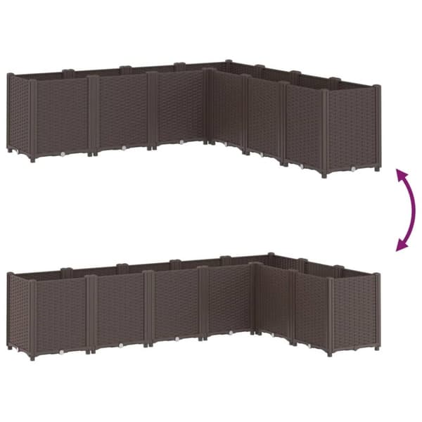 vidaXL Odlingslåda brun 160x160x53 cm PP
