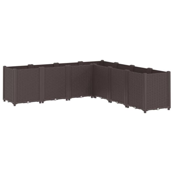 vidaXL Odlingslåda brun 160x160x53 cm PP