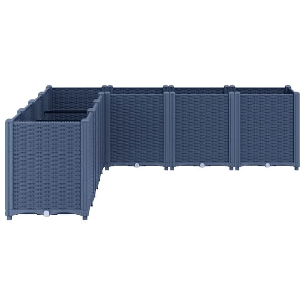 vidaXL Plantekasse blågrå 160x160x53 cm PP