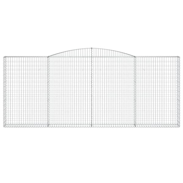 vidaXL buede gabionkurve 9 stk. 400x30x160/180 cm galvaniseret jern