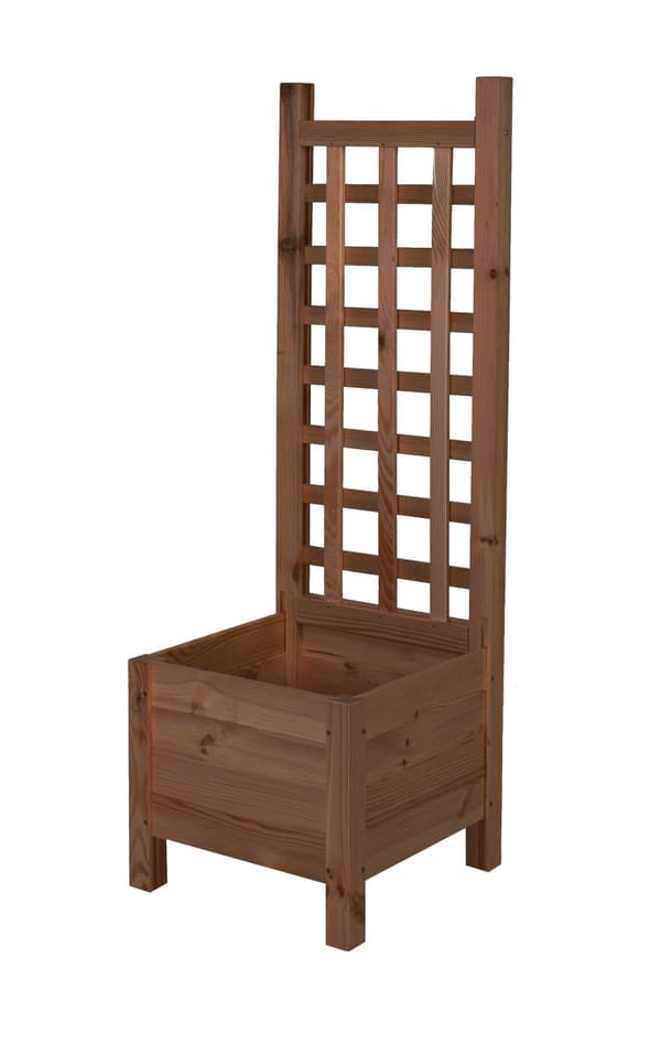 Træplantekrukke med pergola RD-DNC /120x40x40cm/ Brun