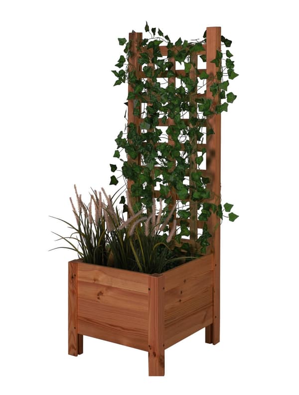 Træplantekrukke med pergola RD-DNC /120x40x40cm/ Brun