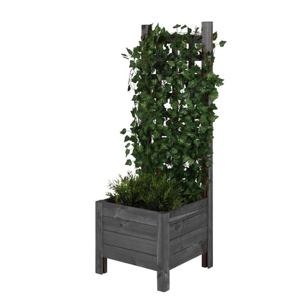 Träkruka med pergola RD-DNC /120x40x40cm/ Grå