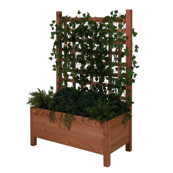 Puinen ruukku pergolalla RD-DNC /120x80x40cm/ Ruskea