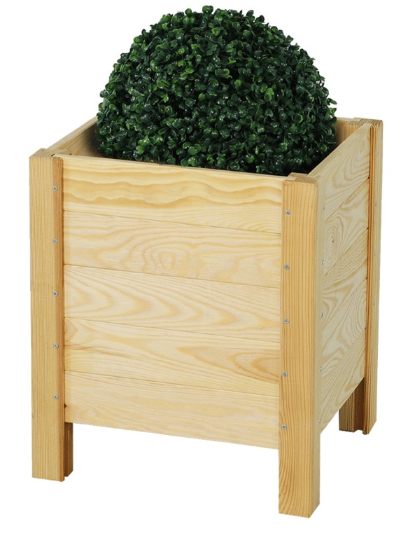 Trälåda för kruka /bredd 34cm/ Bottenjustering / RDS - Naturlig