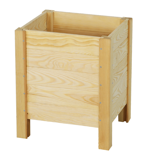Trälåda för kruka /bredd 34cm/ Bottenjustering / RDS - Naturlig