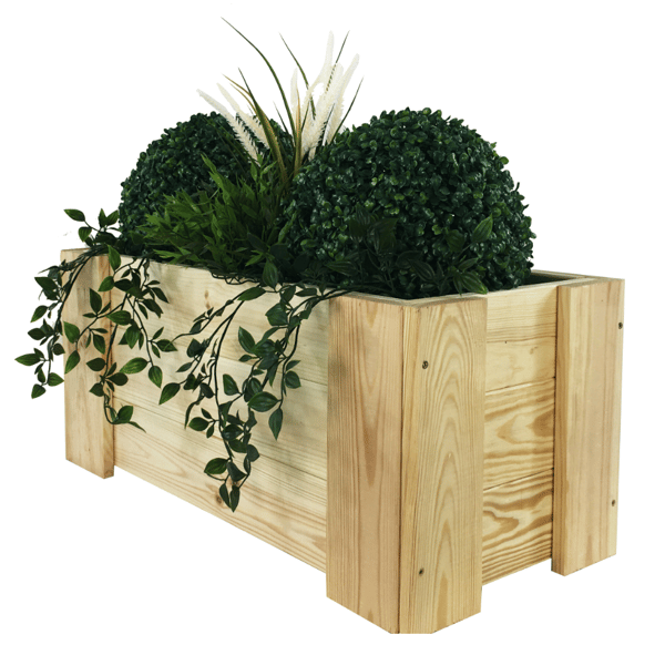 Trälåda balkong RDF /bredd 60cm/ Naturlig