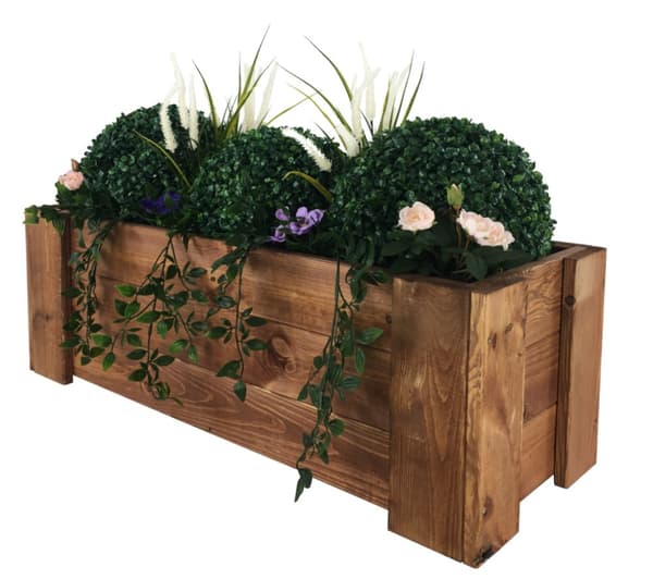 Trälåda för balkong RDF /bredd 80cm/ Brun