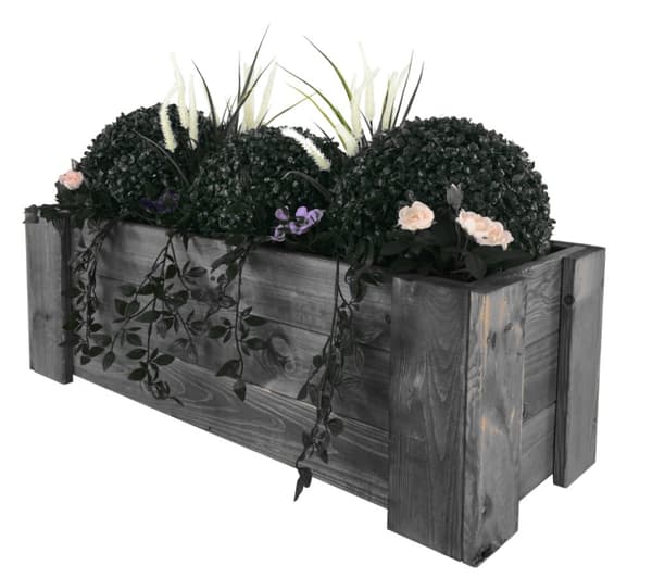 Trälåda för balkong RDF /bredd 80cm/ Grå