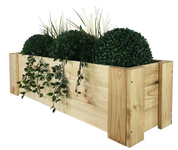 Trälåda balkong RDF /bredd 100cm/ Naturlig