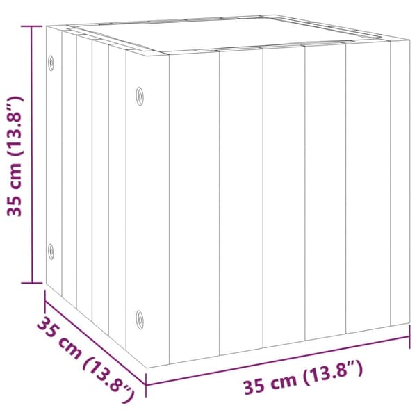 vidaXL Plantekasse 35x35x35 cm helte akasie
