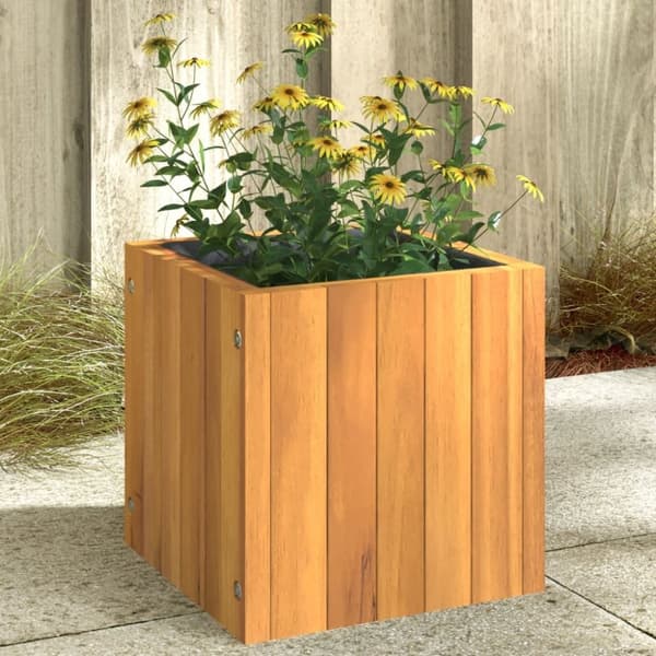 vidaXL Puutarhan kukkalaatikot 25x25x25 cm täysi akasiapuu