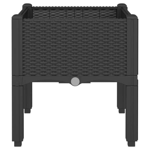 vidaXL plantekasse med ben 40x40x42 cm PP sort