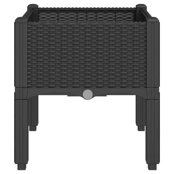 vidaXL plantekasse med ben 40x40x42 cm PP sort